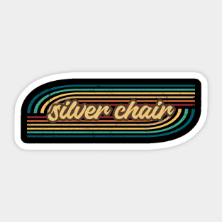 silver chair retro stripes Sticker